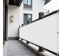 Vela Parasole Rettangolare 150 x 305 cm Rettangolare 98% Anti-Uv Tende per Pergolato con Corde e Occhiello per Esterno Giardino, Terrazzo, Sabbia, Bianco