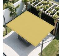 Vela Parasole Rettangolare 2.4 x 2.4 m Pes Poliestere Impermeabile Rettangolare Telo Ombra con Fune e Occhiellato Protezione UV per Balcone per Giardino, Balcone, Color Crema