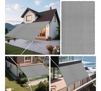 Vela Parasole Rettangolare 235 x 530 cm Protezione Raggi UV 98% Traspirante Rettangolo Protezione Solare Schermo UV con Funi di Tensione per Giardino e Terrazza, Piscina, Grigio Chiaro