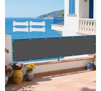 Vela Parasole Rettangolare 270 x 600 cm Rettangolare 98% Anti-Uv Copertura Antipolvere Protezione Raggi UV Antivento con Occhielli Ideali per Cortile Patio e Campeggio, Grigio Scuro