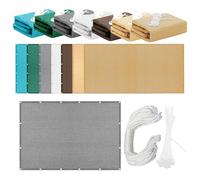Vela Parasole Rettangolare 280 x 370 cm Antivento/Protezione UV Tenda Parasole Esterno con Occhielli Fascette Installazione Facile Adatte per Piscina Feste e Spazi Esterni, Grigio Chiaro