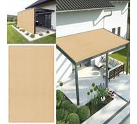 Vela Parasole Rettangolare 280 x 370 cm Copertura Antipolvere Protezione Antivento Tenda Parasole Esterno con Fune Tenda a Vela per Giardino e Terrazza, Piscina, Giallo sabbia
