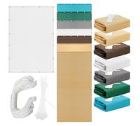 Vela Parasole Rettangolare 530 x 640 cm Protezione Solare Raggi UV Vele Ombreggianti Traspirante con Fune Tenda a Vela per Esterno, Giardino e Terrazza, Piscina, Bianco