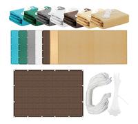 Vela Parasole Rettangolare 560 x 660 cm Antivento/Protezione UV Tenda Parasole Esterno con Occhielli Fascette Installazione Facile Adatte per Piscina Feste e Spazi Esterni, marrone