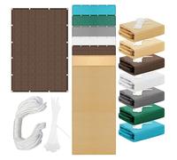 Vela Parasole Rettangolare 630 x 660 cm Protezione Solare Raggi UV Vele Ombreggianti Traspirante con Fune Tenda a Vela per Esterno, Giardino e Terrazza, Piscina, marrone