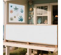 Vela Parasole Rettangolare 70 x 130 cm 98% Protection Contre Les Rayons UV Panno Ombreggiante con Fune Tenda a Vela per Esterno, Giardino, Terrazzo e Campeggio, Bianco