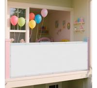 Vela Parasole Rettangolare 70 x 130 cm Anti UV Corde di Supporto Impermeabile Telo Ombra Protezione Solare Antivento con Fune per Giardino, Terrazzo e Piscina, Bianco