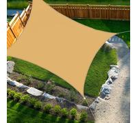 Vela parasole rettangolare, impermeabile, 4 x 8 m, con blocco UV al 98%, per giardino, patio, pergola, riparo dal sole, copertura parasole