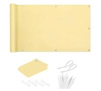 Vela Parasole Rettangolare Impermeabile | Protezione UV e Privacy | Ideale per Balcone, Patio, Terrazza e Giardino Esterno, con Corde per Installazione Facile(Beige,1x0.8M/100x80CM)