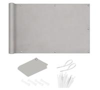 Vela Parasole Rettangolare Impermeabile | Protezione UV e Privacy | Ideale per Balcone, Patio, Terrazza e Giardino Esterno, con Corde per Installazione Facile(Light Gray,3x1.3M/300x130CM)