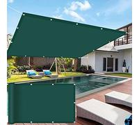 Vela parasole rettangolare, traspirante, 3,5 x 9 m, protezione UV al 95%, copertura in rete resistente al vento, con kit di installazione, per piscina, giardino, villa, verde
