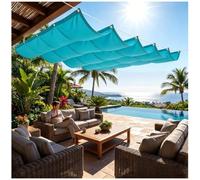 Vela parasole terrazzo 2.5x3m Oxford 230g protezione sole esterno blu lago