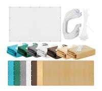 Vela Parasole Traspirante 320 x 490 cm Antivento/Protezione UV Tenda Parasole Esterno Protezione Solare Schermo UV con Funi di Tensione per Esterno per Giardino, Balcone, Bianco