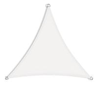 Vela parasole triangolare, 3,2 x 3,2 m, resistente, per balcone e giardino, copertura per la privacy, facile installazione, colore bianco