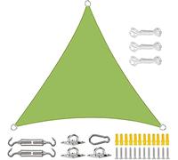 Vela parasole triangolare, 3 x 3 m, impermeabile, resistente ai raggi UV, con kit di installazione, ideale per giardini e balconi, protezione solare esterna Toldo Vela de Sombra