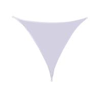 Vela parasole triangolare impermeabile, con occhielli, 2/3/4/5 m, protezione UV colorata, per balcone, patio, campeggio, resistente alle intemperie (3,6 x 3,6 x 3,6 m, bianco)