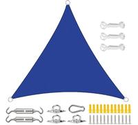 Vela Parasole, Triangolare Impermeabile Con Protezione UV For Il Nuoto Nel Prato All'aperto, Patio, Posto Auto Coperto(Blue2,2.4x2.4x2.4m)