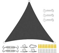 Vela Parasole, Triangolare Impermeabile Con Protezione UV For Il Nuoto Nel Prato All'aperto, Patio, Posto Auto Coperto(Black,4.5x4.5x4.5m)