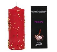 Vela per aprire tutti i percorsi - Rosso | Candela ritualizzata artigianale con sali e resine per stimolare progetti ed eliminare gli ostacoli, con preghiera e istruzioni (lingua italiana non