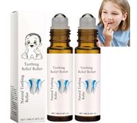 Vela/ria - Rullo per dentizione, 2 pezzi, rullo delicato per dentizione Re/LIEF, polvere per dentizione, gel per dentizione, rullo per dentizione, rullo per dentizione con delicato effetto gel per