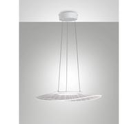 Fabas Luce Lampada a sospensione LED Vela, bianca, Oval, 59 cm x 43 cm Fabas Luce