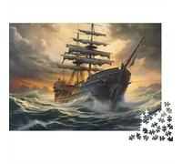 Vela storica Puzzles 1000 Pezzi In Nave tempesta Cartone Pressato, Un Classico Puzzle A Pezzi Per Enigma Ultra Difficile, Ideale Per Hobby Invernale, Il Miglior Regalo Per G