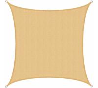 Vela Telo Ombreggiante Vela Quadrata beige 3x3 mt. da giardino esterno con corde