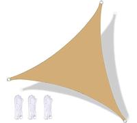 Vela triangolare impermeabile, 3,5 x 3,5 m, protezione solare per esterni, resistente alle intemperie, copertura per patio, giardino, terrazza, campeggio, blocco UV, facile installazione