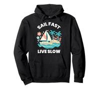Vela Veloce Live Slow Captain Boat Nautico Vela Felpa con Cappuccio