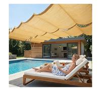 Vela Wave Shade Retrattile,rete ombreggiante,tenda da sole ad onda regolabile,Tessuto HDPE | idrorepellente e antivento,Facile da Installare per Copertura Pergola Tettoia(W1.3*L9m/W4.3*L29.5ft)