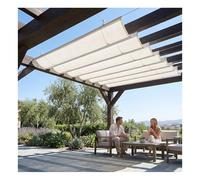Vela Wave Shade Retrattile,Vela ombreggiante Scorrevole,Tessuto HDPE,Blocco UV al 95%,Per La Stanza Del Sole Terrazza Giardino Terrazzato(W1.3*L15m/W4.3*L49.2ft)