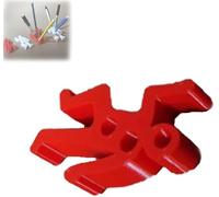 Velae Portapenne con scena del crimine, giocattolo da scrivania, accessori per l'organizzazione della scrivania, divertente portapenne regalo per gli amanti della medicina legale (rosso)