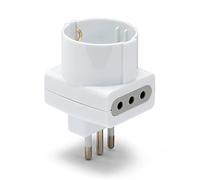 VELAMP ADAPT-3-10S Adattatore triplo 1 presa Schuko 10/16A + 2 prese 10A. Spina 10A, 1 unità