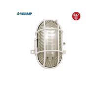 Velamp Turtle Plafoniera da esterno ovale - Attacco lampadina E27 - 60W Max - Impermeabile (IP44) - Ideale per montaggio all’esterno - Colore bianco