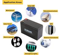 velamp Batteria al Piombo Gruppo Continuita 12V 9Ah - Attacchi Faston F2