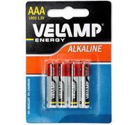 Velamp Batterie Ministilo Alcaline 1,5V - Formato AAA - Confezione da 8 pezzi - Ideali per Controller, Giocattoli, Torce e Dispositivi Elettronici, L'imballaggio può variare