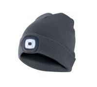 VELAMP CAP02 BERRETTO CON TORCIA FRONTALE LED 100 LUMEN RICARICABILE GRIGIO SCUR
