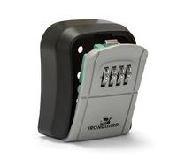 VELAMP - Cassetta Chiavi con Codice 4 Cifre IRONGUARD IG006, Cassetta di Sicurezza per Chiavi Resistente alle Intemperie, Key Box Sicuro, Cassaforte Portachiavi da Parete Per Casa Garage B&B - Grigio