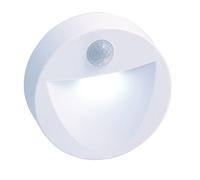 VELAMP Chic Punto Luce LED a Batteria con Sensore di Movimento, Bianco, 9x9.2x3.5 cm