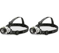 Velamp Doctorlight Frontale 40 Lumen (1W), orientabile. Luce 100%, 50% e Flash. Banda Elastica con Rinforzo Centrale. Ideale per l'esterno, Grigio (Confezione da 2)