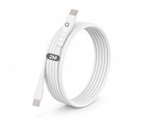 Velamp EGP700-4 - Cavo USB Type-C Verso USB C 2 Metri, Cavo Ricarica Rapida Type C Compatibile con iPhone 16/15 e Altri, Samsung, iPad, Air MacBook - Cavetto USB-C 60W Sync&Charge, 480Mbps, Bianco