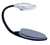VELAMP Goose Lampada da Lettura a LED con Clip. Orientabile. Interruttore ON/off. Luce diffusa e riposante, Grigio