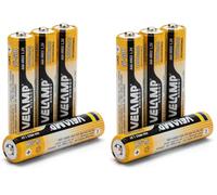 VELAMP HR03/4BP Batterie Ricaricabili Mini Stilo AAA ad Alta Capacità 1,2V 1000 mAh, Tecnologia Ni-MH, ricaricabili circa 1000 volte, Blister 4 Pezzi (Confezione da 2)