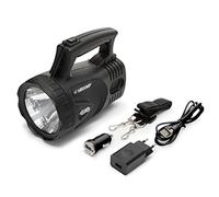 VELAMP ICARO Torcia Lanterna LED 170lumen (3W), Lampada Ricaricabile. Batteria Litio. per Campeggio, Pesca, Trekking, Emergenze, Super Accessoriata 3 W, Antracite