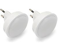 Velamp IL27NG luce notturna LED con sensore crepuscolare - 3000K luce calda - accensione automatica al buio, design compatto per cameretta, corridoio e camera da letto (Confezione da 2)