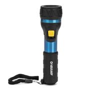 VELAMP Impulse - Torcia LED impermeabile 1W - Impugnatura antiscivolo e laccetto - Alta potenza e resistenza - Per uso esterno ed emergenze - 2 batterie tipo AA