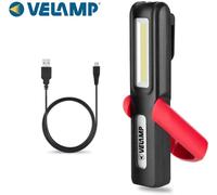 VELAMP IR471 DAVY WORKLIGHT COB +HIGH POWER 2x3W MULTIFUNZIONE ROSSO LUCE LAVORO