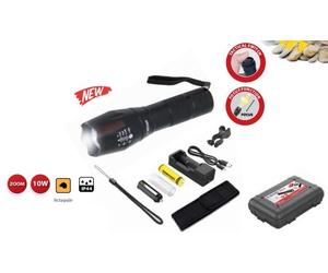 VELAMP IR547 TORCIA CON ZOOM IN ALLUMINIO LED 10W RICARICABILE
