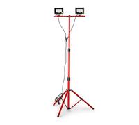 Velamp IS747NG - Proiettore LED con Treppiede Regolabile - Potenza 20W x 2 - Luminosità 3200 Lumen - Impermeabile IP65 - Ideale per Esterni, Cantieri, Giardinaggio e Campeggio