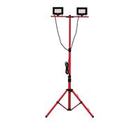 Velamp IS747NG - Proiettore LED con Treppiede Regolabile - Potenza 20W x 2 - Luminosità 3200 Lumen - Impermeabile IP65 - Ideale per Esterni, Cantieri, Giardinaggio e Campeggio